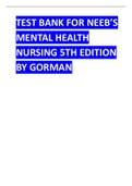 TEST BANK FOR NEEB&rsquo;S MENTAL HEALTH NURSING 5TH EDITION BY GORMAN&period;pdf