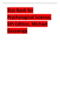 Test Bank for Psychological Science&comma; 6th Edition&comma; Michael Gazzaniga&period;pdf