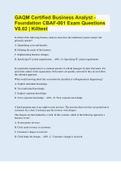 GAQM Certified Business Analyst - Foundation CBAF-001 Exam Questions V8&period;02 &vert; Killtest &vert; with 100&percnt; Correct Answers &vert; Updated & Verified