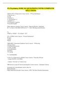 PA Psychiatry EOR&vert; 241 QUESTIONS&vert; WITH COMPLETE SOLUTIONS