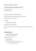 UCSB TMP 34 Business Persuasion and Sales: Class Notes Part 1