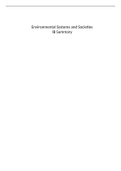 Summary Environmental Systems and Societies, UNIT 1 