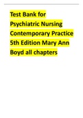 Test Bank for Psychiatric Nursing Contemporary Practice 5th Edition Mary Ann Boyd all chapters&period;pdf