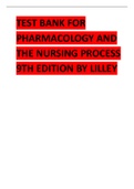 TEST BANK FOR PHARMACOLOGY AND THE NURSING PROCESS 9TH EDITION BY LILLEY&period;pdf