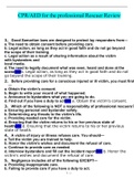 AED for the professional Rescuer Review &lpar;1&rpar;&period;docx  A 100 Questions with 100&percnt; Correct Answers UPDATED 2022