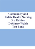 Test Bank for Community and Public Health Nursing 3rd Edition Rosanna DeMarco 9781975111694 | All Chapters with Answers and Rationals