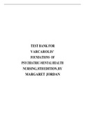 TEST BANK FOR Varcarolis' Foundations of Psychiatric-Mental Health Nursing A Clinical 8th Edition by Margaret Jordan Halter Chapter 1-36