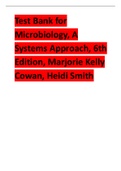 Test Bank for Microbiology, A Systems Approach, 6th Edition, Marjorie Kelly Cowan, Heidi Smith. 2023