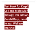 Test Bank for Karp’s Cell and Molecular Biology, 9th Edition 2024 update by  Gerald Karp, Janet Iwasa, Wallace Marshall.pdf