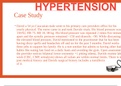 NR-508 Week 7 Grand Round presentation// HYPERTENSION// GRADED A HYPERTENSION Chamberlain College of Nursing NR 508 Case Study • David a 54 yo Caucasian male went to his primary care providers office for his yearly physical. The nurse came in and took Dav
