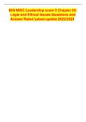 BIO MISC Leadership exam 2 Chapter 05&colon; Legal and Ethical Issues Questions and Answer Rated Latest update 2022&sol;2023