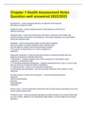 Chapter 1 Health Assessment Nclex Question well answered 2022&sol;2023
