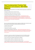 Hesi Fundamentals Practice Test questions and answers&comma; 2021&sol;2022&period; Rated A&plus;