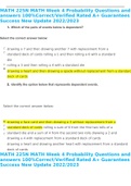 MATH 225N MATH Week 4 Probability Questions and answers 100&percnt;Correct&sol;Verified Rated A&plus; Guarantees Success New Update 2022&sol;2023