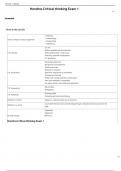 Hondros Critical thinking Exam 1 With Correct Answers Graded A&period;