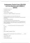 Genitourinary Practice Exam UPDATED  ACTUAL Questions and CORRECT  Answers