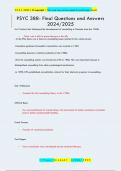 PSYC 388- Final Questions and Answers  2024&sol;2025