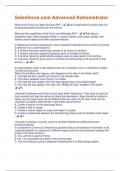 Salesforce&period;com Advanced Administrator Questions And Answers Latest Updates
