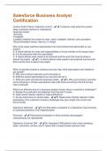 Salesforce Business Analyst Certification Questions And Answers Rated 100&percnt; Correct&excl;&excl;