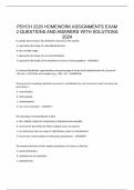 PSYCH 2220 HOMEWORK ASSIGNMENTS EXAM 2 QUESTIONS AND ANSWERS WITH SOLUTIONS 2024