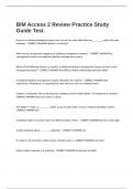  BIM Access 2 Review Practice Study Guide Test&period;