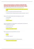 National Pesticide Applicator Certification EXAM 2024-2025  QUESTIONS AND ANSWERS 100 &percnt; PASS SOLUTION A&plus; GRADE