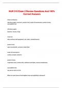 NUR 310 BUNDLED EXAMS WITH QUESTIONS AND CORRECT ANSWERS