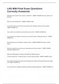 LHS BIM Final Exam Questions Correctly Answered&period;