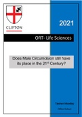 Life Sciences- One Research Task (ORT)