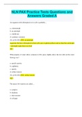 NLN PAX Practice Tests Questions and Answers Graded A