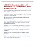 ATC ENON Exam Update 2024 &vert; ATC  Enon Exam 2024 Questions and Correct  Answers Rated A&plus; 