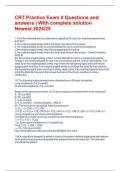 CRT Practice Exam II Questions and answers &vert; With complete solution Newest 2024&sol;25