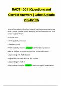 RADT 1001 &vert; Questions and Correct Answers &vert; Latest Update 2024&sol;2025