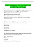 FISDAP PARAMEDIC FINAL exam&vert; Questions  with 100&percnt; Correct Answers 