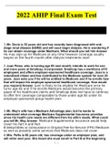 AHIP Final Exam Test Questions and Answers &lpar;2022&sol;2023&rpar; &lpar;Verified Answers&rpar;