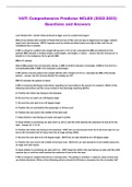 VATI Comprehensive Predictor NCLEX &lpar;2022-2023&rpar; Questions and Answers