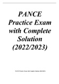 PANCE Practice Exam with Complete Solution (2022/2023).