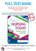 Nursing Today 10th Edition Transition and Trends BY JoAnn Zerwekh; Ashley Zerwekh Garneau 9780323642088 Chapter 1-26 Complete Guide .