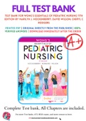 Test Bank For Wong's Essentials of Pediatric Nursing 11th Edition by Marilyn J. Hockenberry; David Wilson; Cheryl C Rodgers 9780323624190 Chapter 1-31 Complete Guide.