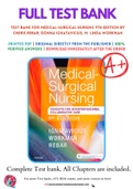 Test Bank for Medical-Surgical Nursing 9th Edition by Cherie Rebar, Donna Ignatavicius, M. Linda Workman 9780323461580 Chapter 1-74 Complete Guide A+