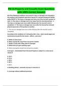 PSI CA Property and Casualty Exam Questions  with 100&percnt; Correct Answers