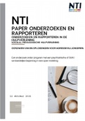 Geslaagde NTI module Onderzoeken en Rapporteren - 2022 - Sociale Pedagogische Hulpverlening