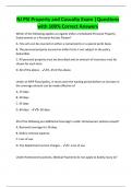 NJ PSI Property and Casualty Exam &vert;Questions  with 100&percnt; Correct Answers 