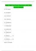 Math TABE Final Exam Questions with 100&percnt;  Correct Answers