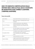 NECI 911 DISPATCH CERTIFICATION EXAM NEWEST 2024-2025 ACTUAL EXAM COMPLETE 80 QUESTIONS AND CORRECT ANSWERS &lpar;VERIFIED ANSWERS&rpar; 