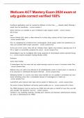 Wellcare ACT Mastery Exam 2024 exam study guide correct verified 100&percnt;