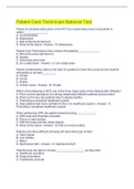 Patient Care Technician National Test