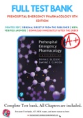 Test Bank for Prehospital Emergency Pharmacology 8th Edition By BLEDSOE; Dwayne E. Clayden Chapter 1-17 Complete Guide A+