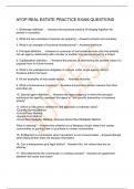 AYOP REAL ESTATE PRACTICE EXAM QUESTIONS