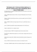 TECHNOLOGY FOR SUCCESS MODULE 2 NOTES QUESTIONS AND ANSWERS WITH SOLUTIONS 2024